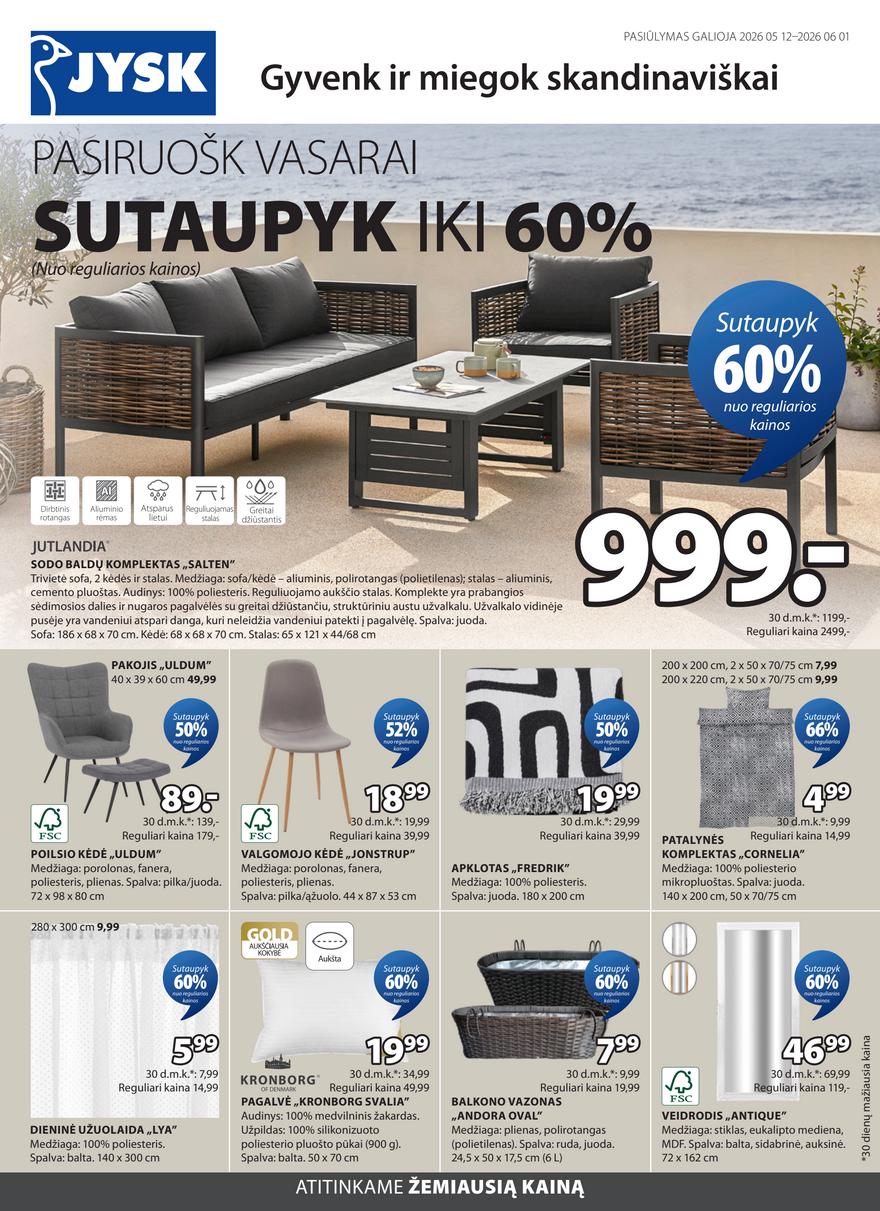 Jysk leidinys akcijos nuo 
  2026-05-12 iki 
  2026-06-01 | Leidinukas.lt puslapis 1
