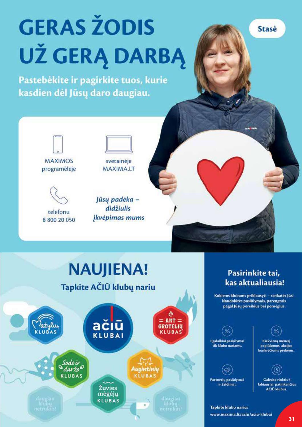 Maxima kaininis leidinys akcijos nuo 
  2021-07-27 iki 
  2021-08-02 | Leidinukas.lt puslapis 31