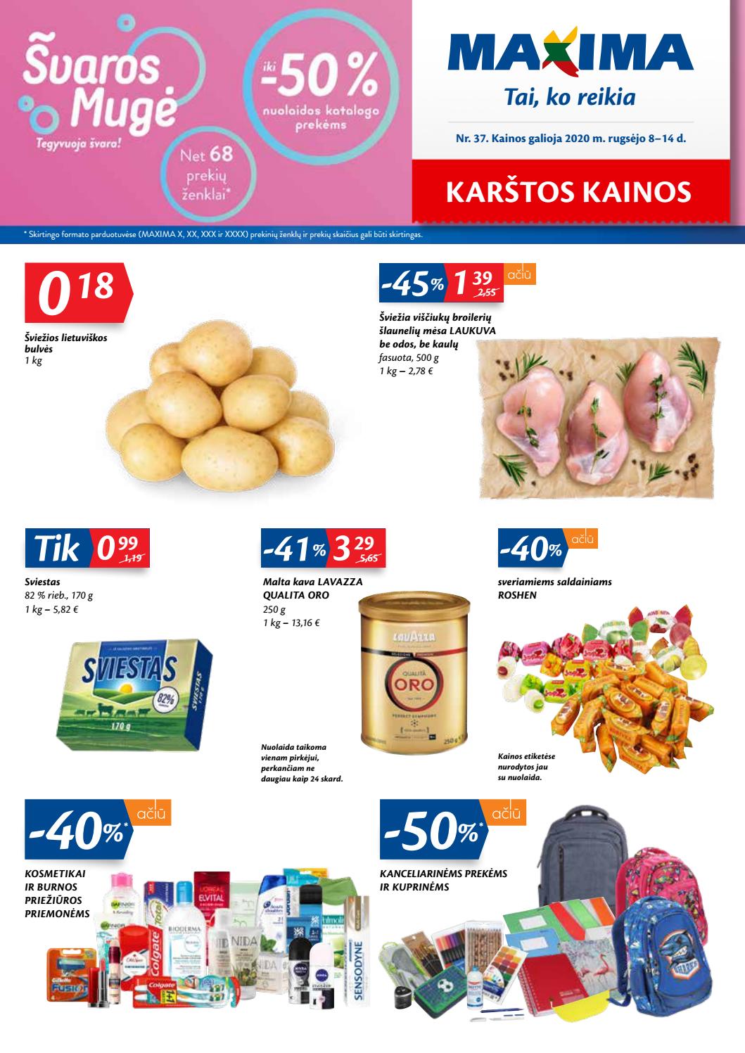 Maxima kaininis leidinys akcijos nuo 
  2020-09-08 iki 
  2020-09-14 | Leidinukas.lt puslapis 1