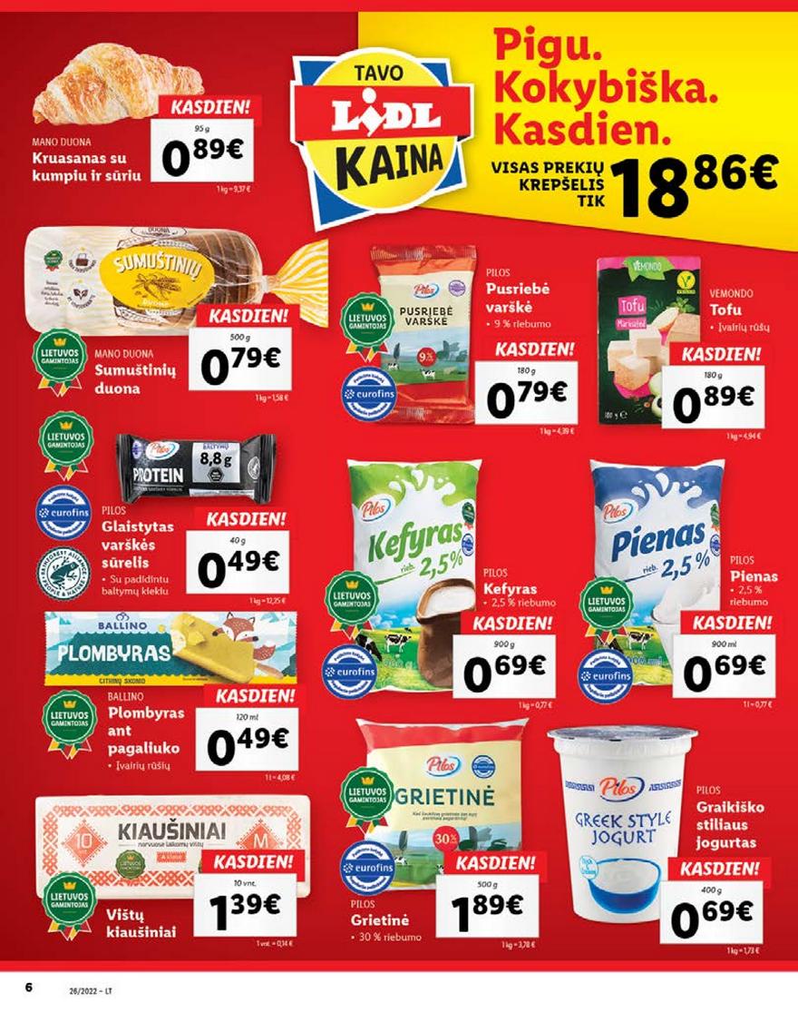 Lidl pasiūlymai akcijos nuo 
  2022-06-27 iki 
  2022-07-03 | Leidinukas.lt puslapis 6