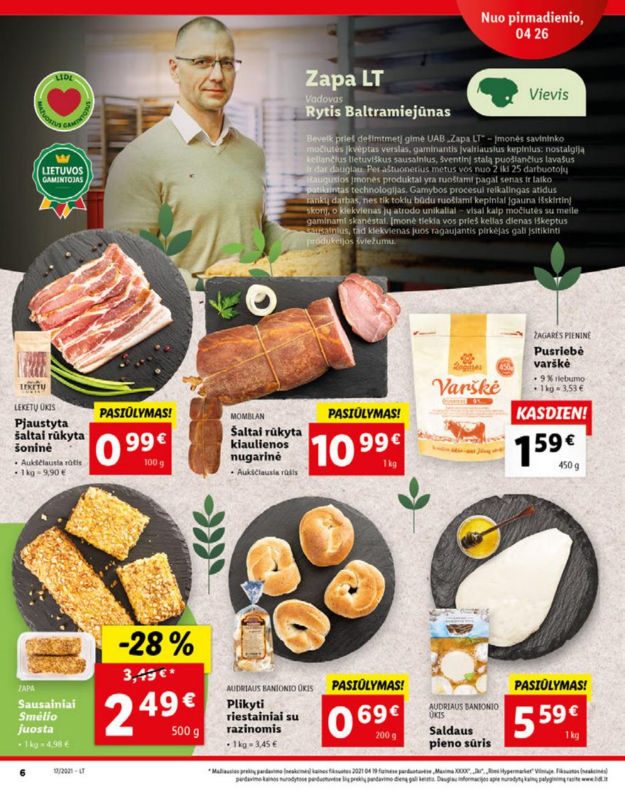 Lidl maisto prekių pasiūlymai akcijos nuo 
  2021-04-26 iki 
  2021-05-02 | Leidinukas.lt puslapis 6