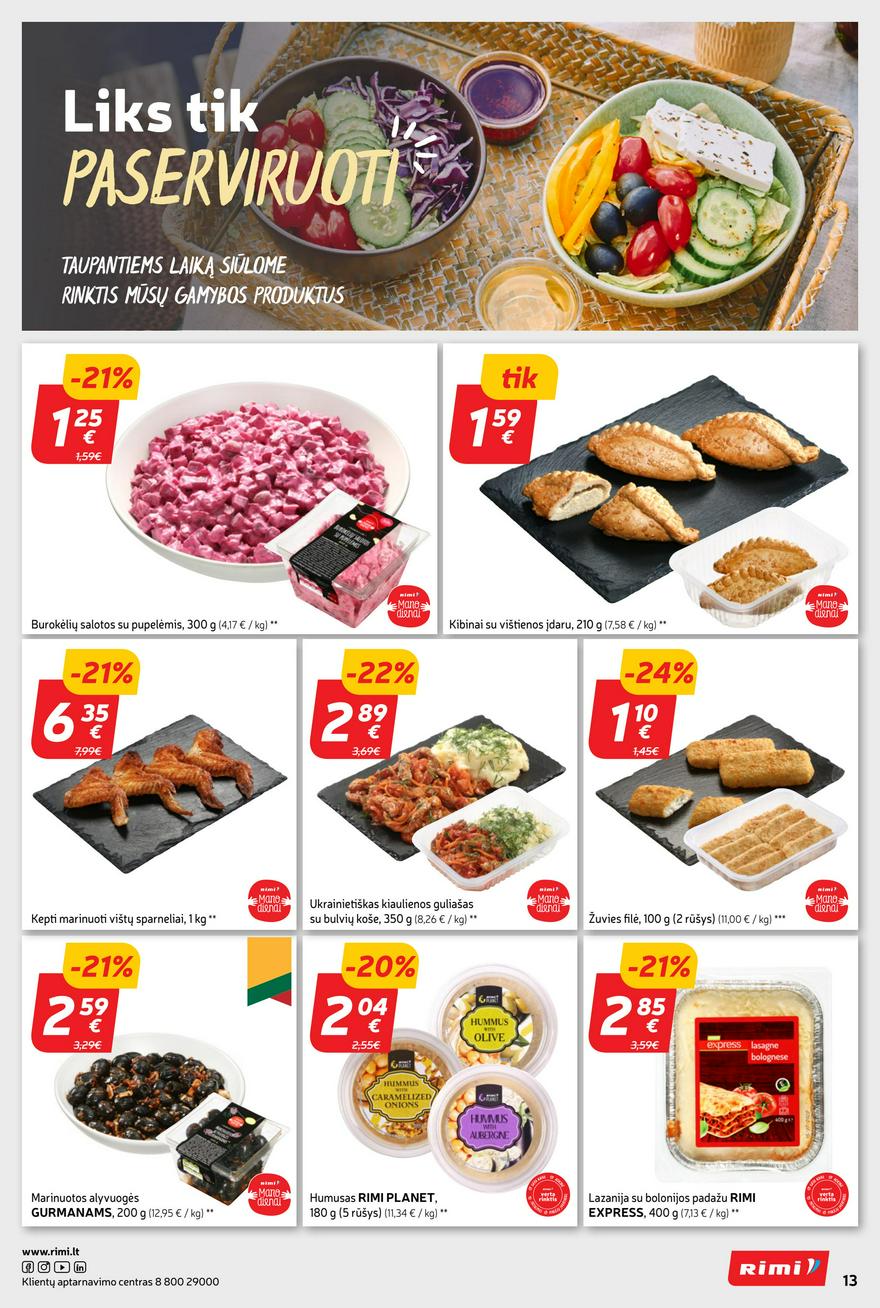 Rimi savaitinis leidinys akcijos nuo 
  2023-09-05 iki 
  2023-09-11 | Leidinukas.lt puslapis 13