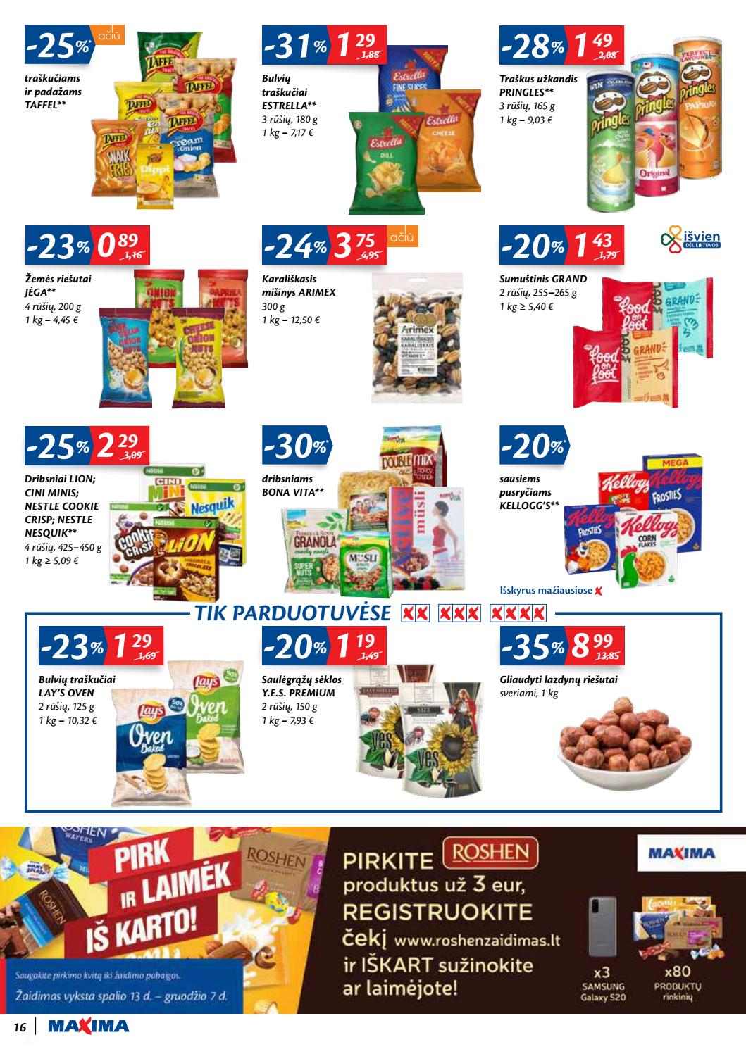 Maxima kaininis leidinys akcijos nuo 
  2020-10-13 iki 
  2020-10-19 | Leidinukas.lt puslapis 16