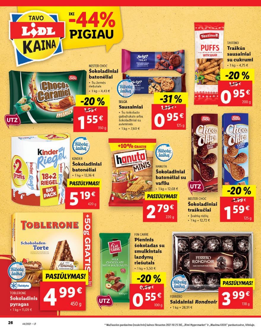 Lidl maisto prekių pasiūlymai akcijos nuo 
  2021-11-01 iki 
  2021-11-07 | Leidinukas.lt puslapis 26