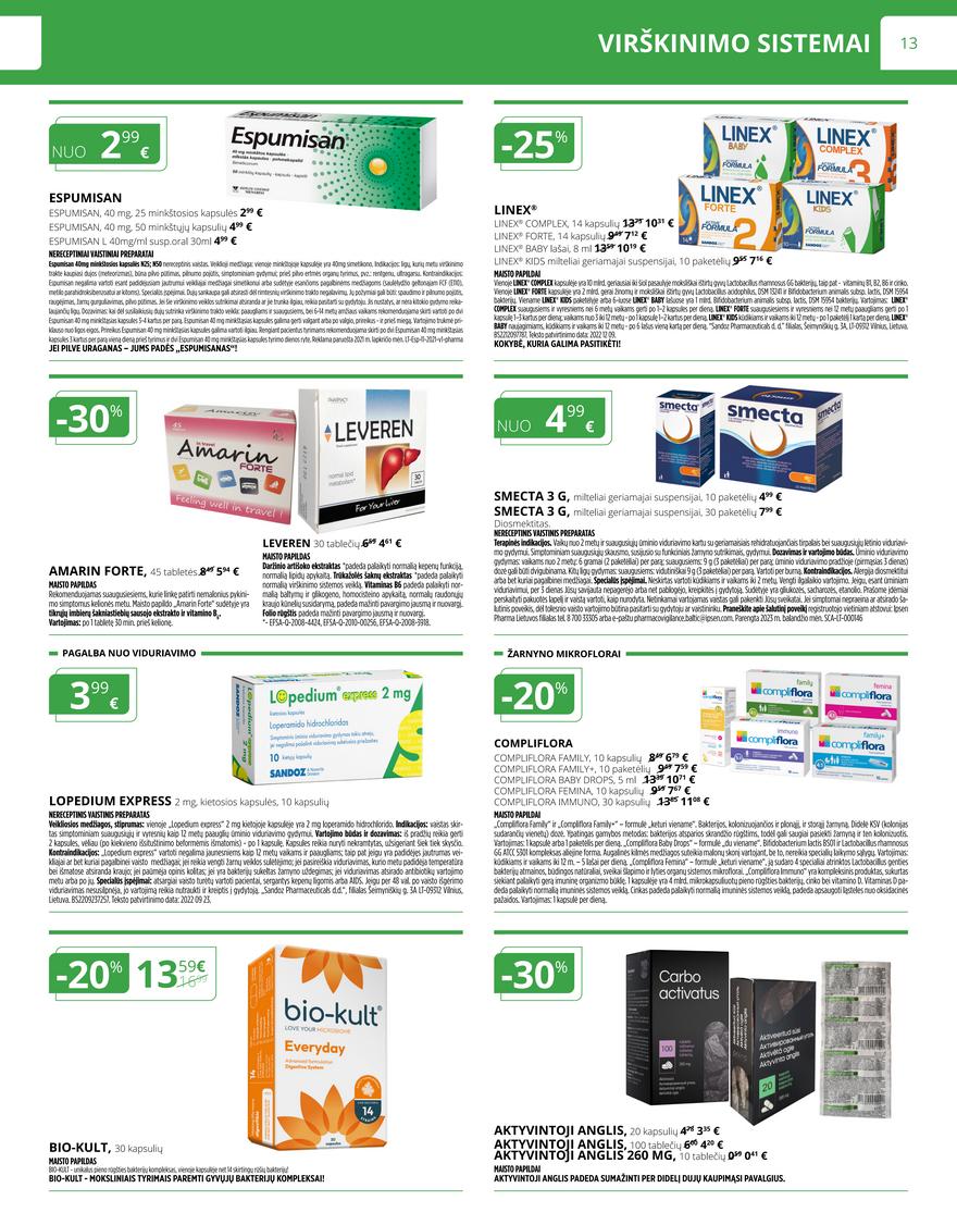 Norfos vaistinės leidinys akcijos nuo 
  2023-08-01 iki 
  2023-08-31 | Leidinukas.lt puslapis 13