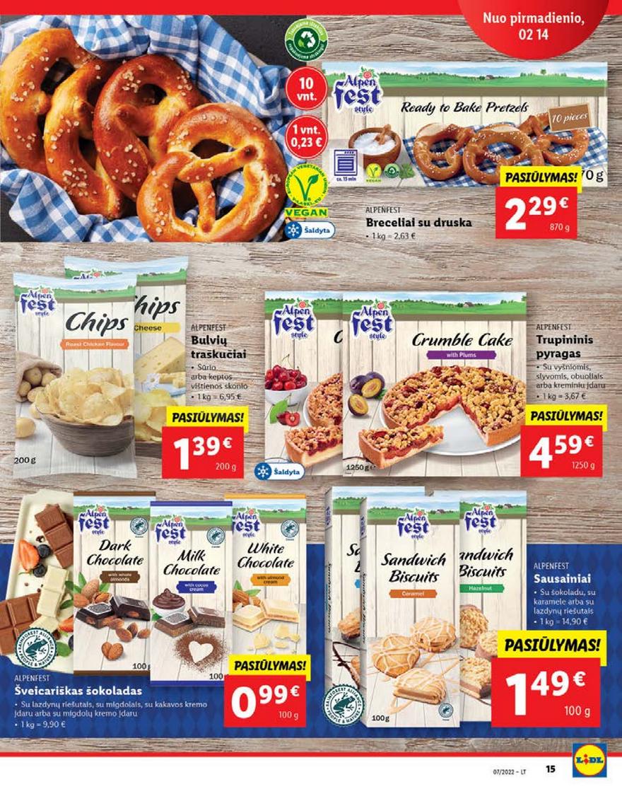 Lidl maisto prekių pasiūlymai akcijos nuo 
  2022-02-14 iki 
  2022-02-20 | Leidinukas.lt puslapis 15