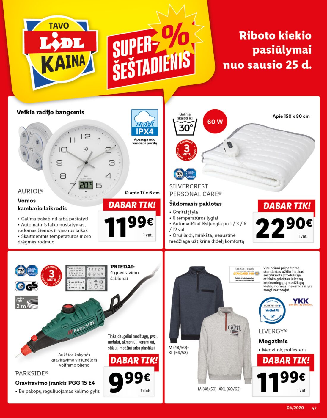 Lidl savaitinis leidinys akcijos nuo 
  2020-01-20 iki 
  2020-01-26 | Leidinukas.lt puslapis 47