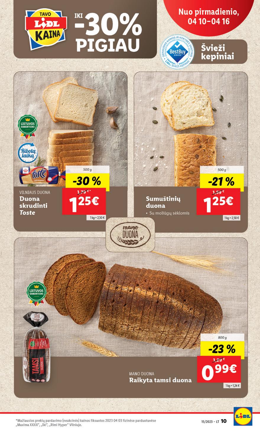 Lidl pasiūlymai akcijos nuo 
  2023-04-10 iki 
  2023-04-16 | Leidinukas.lt puslapis 10