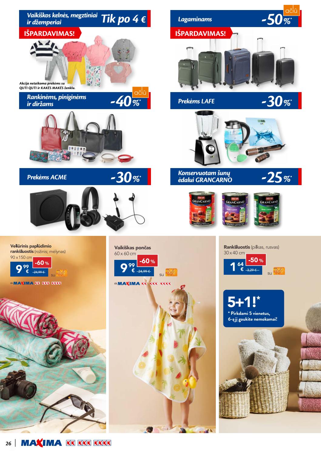 Maxima kaininis leidinys akcijos nuo 
  2019-07-04 iki 
  2019-07-17 | Leidinukas.lt puslapis 26