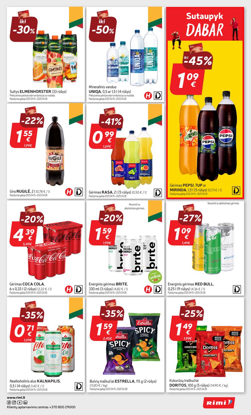 Rimi savaitinis leidinys 17 akcijos nuo 
  2025-04-22 iki 
  2025-04-28 | Leidinukas.lt puslapis 27