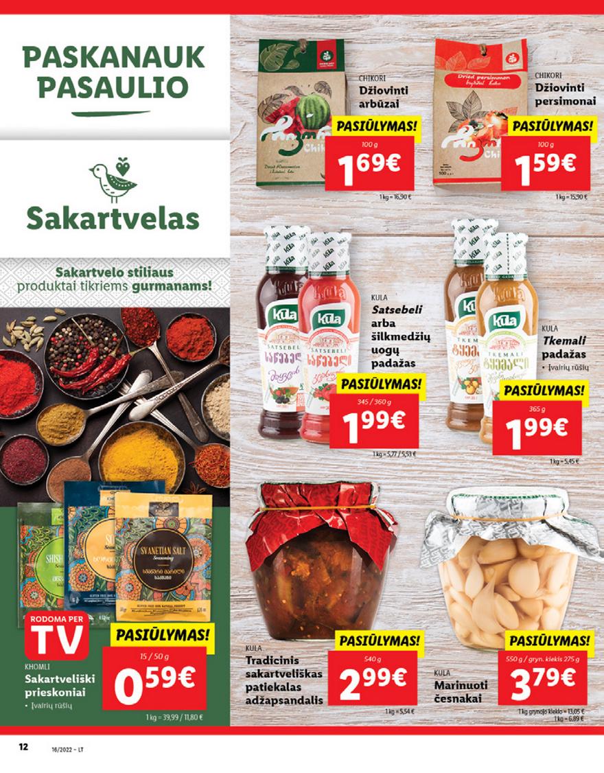 Lidl maisto prekių pasiūlymai akcijos nuo 
  2022-04-18 iki 
  2022-04-24 | Leidinukas.lt puslapis 12