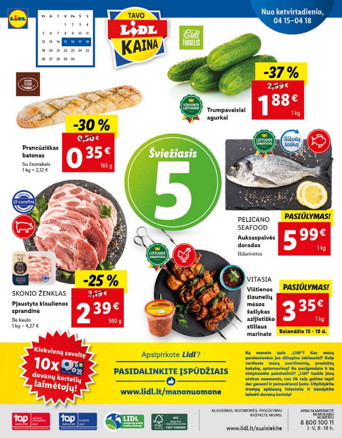 Lidl maisto prekių pasiūlymai akcijos nuo 
  2021-04-12 iki 
  2021-04-18 | Leidinukas.lt puslapis 40