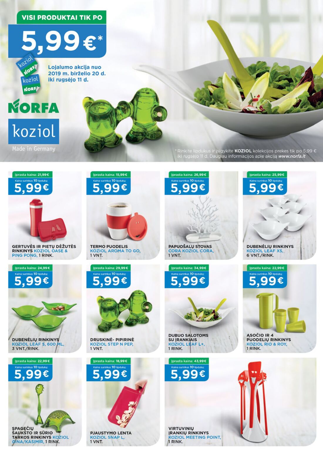 Norfa kaininis leidinys akcijos nuo 
  2019-07-11 iki 
  2019-07-24 | Leidinukas.lt puslapis 17