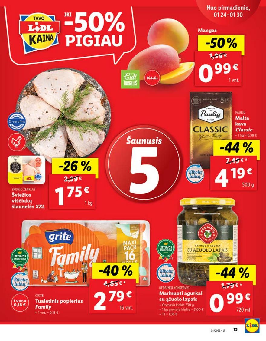 Lidl pasiūlymai akcijos nuo 
  2022-01-24 iki 
  2022-01-30 | Leidinukas.lt puslapis 13