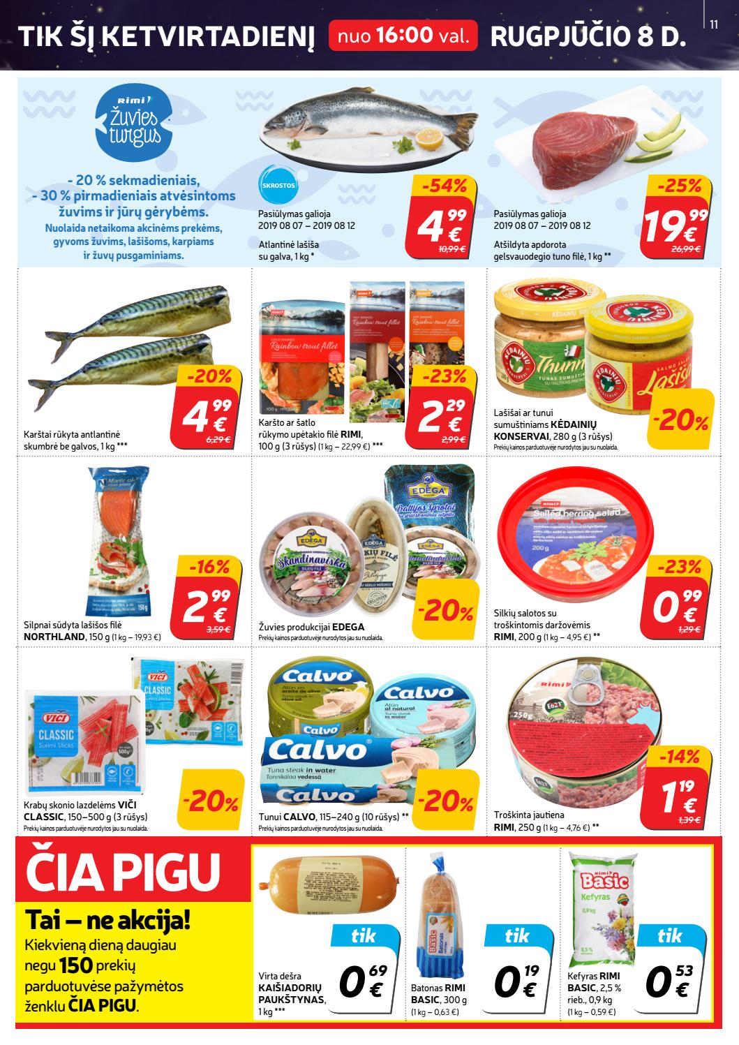 Rimi savaitinis leidinys akcijos nuo 
  2019-08-06 iki 
  2019-08-12 | Leidinukas.lt puslapis 11