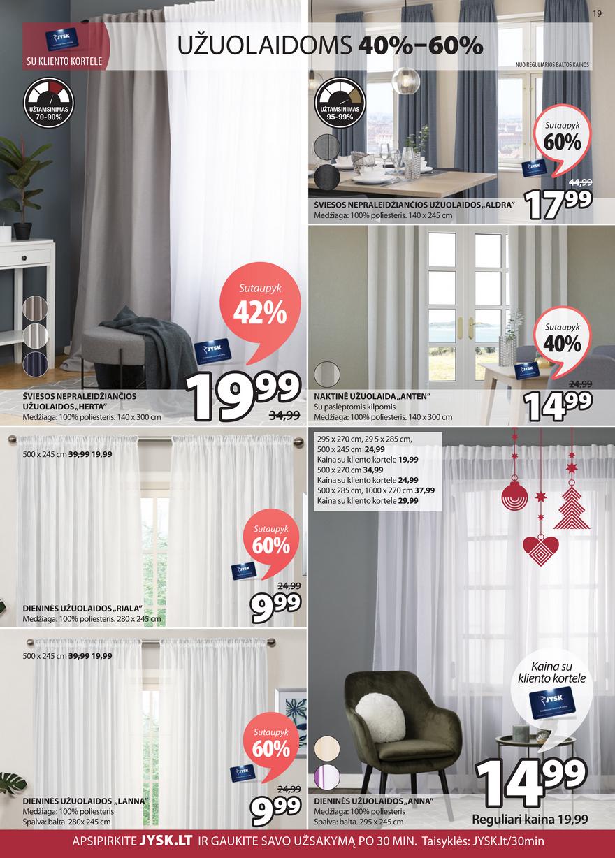 Jysk leidinys akcijos nuo 
  2021-12-14 iki 
  2022-01-03 | Leidinukas.lt puslapis 19