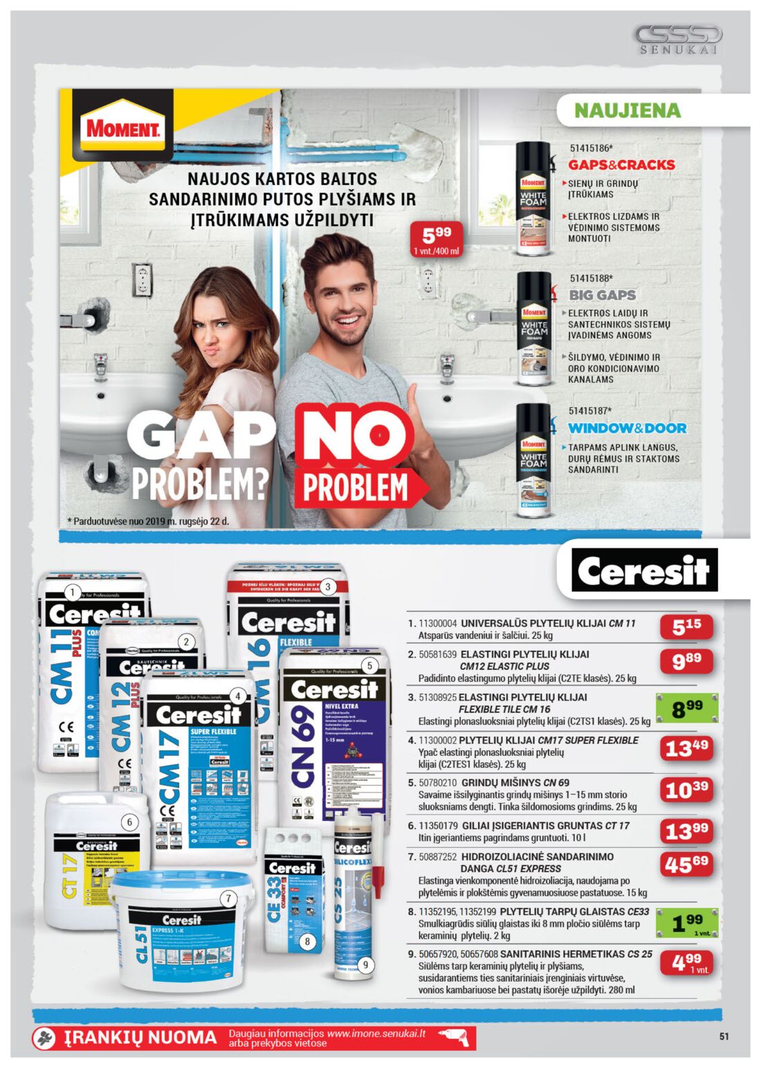 Senukai reklaminis leidinys akcijos nuo 
  2019-09-12 iki 
  2019-09-28 | Leidinukas.lt puslapis 51