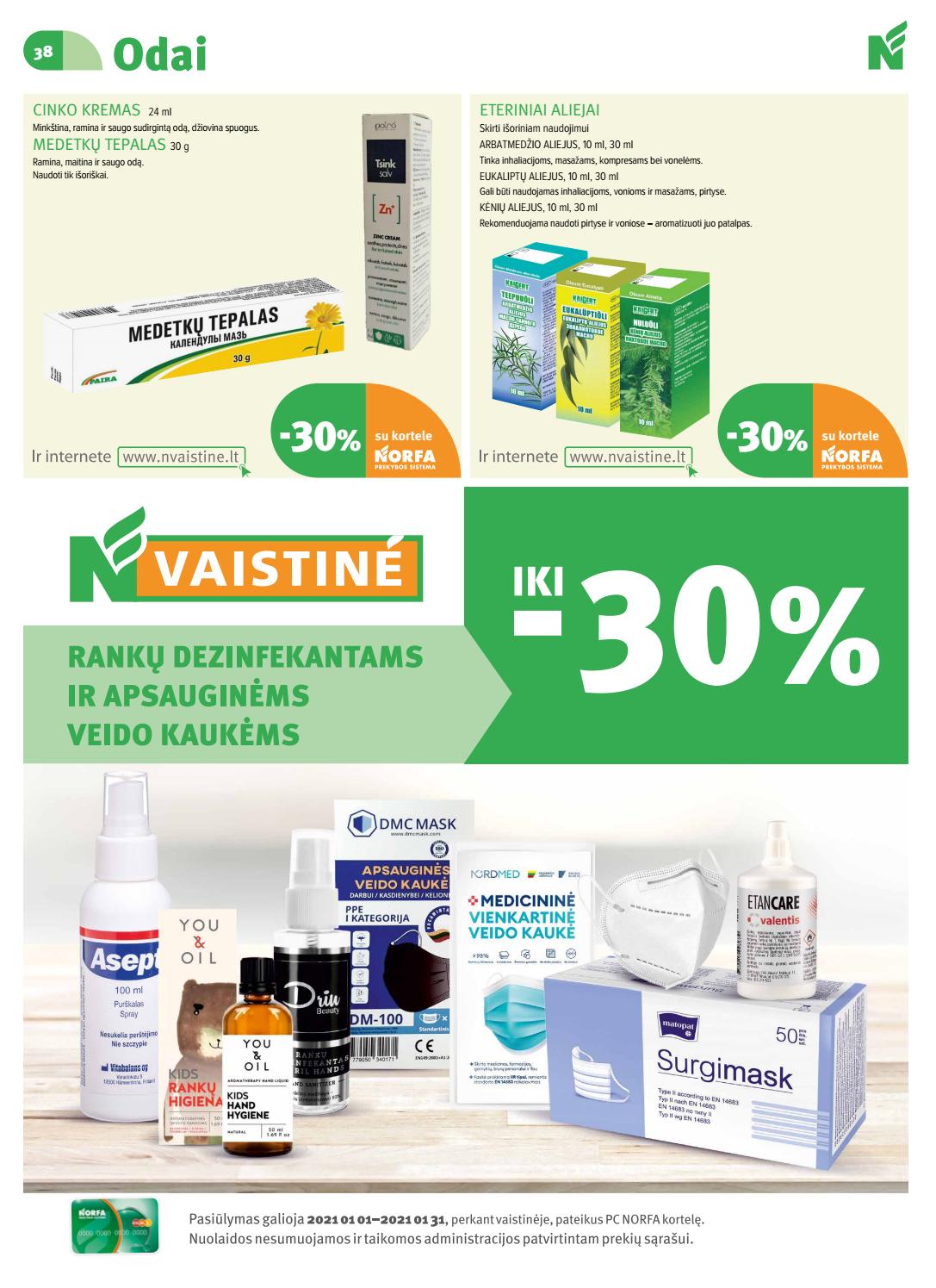 Norfos vaistinė leidinys akcijos nuo 
  2021-01-01 iki 
  2021-01-31 | Leidinukas.lt puslapis 38