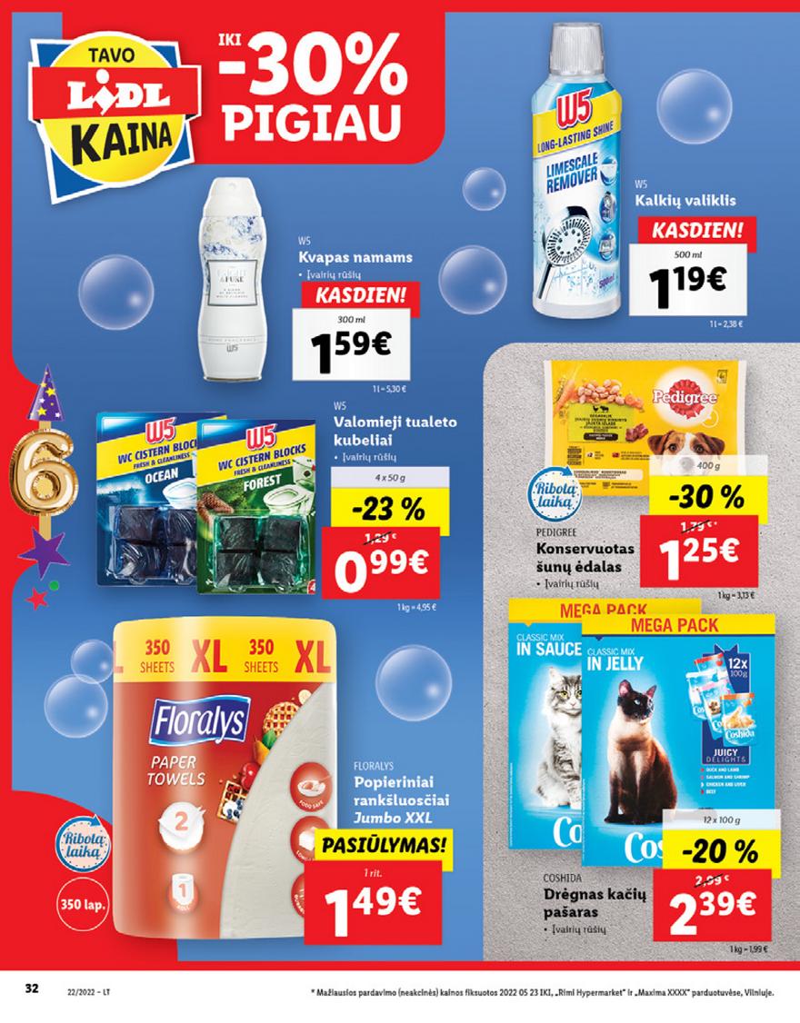 Lidl maisto prekių pasiūlymai akcijos nuo 
  2022-05-30 iki 
  2022-06-05 | Leidinukas.lt puslapis 32