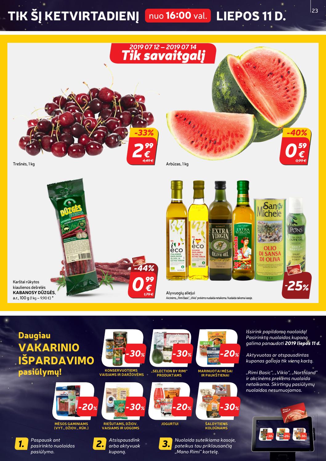 Rimi savaitinis leidinys akcijos nuo 
  2019-07-09 iki 
  2019-07-15 | Leidinukas.lt puslapis 23