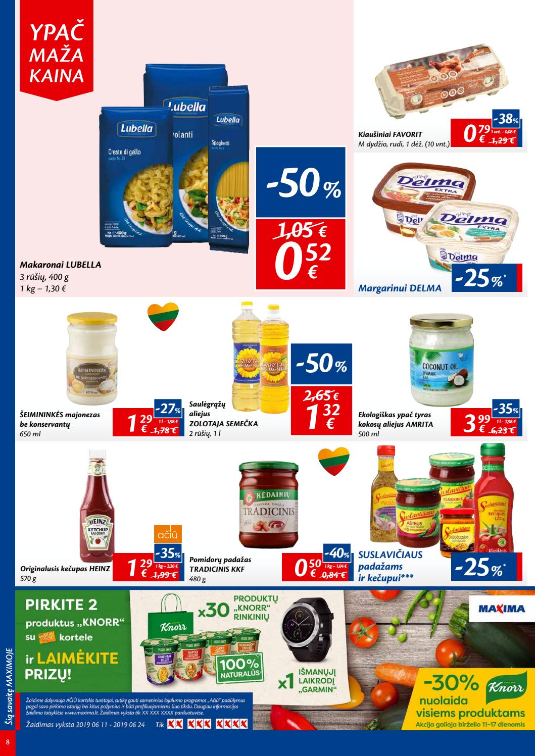 Maxima kaininis leidinys akcijos nuo 
  2019-06-11 iki 
  2019-06-17 | Leidinukas.lt puslapis 8