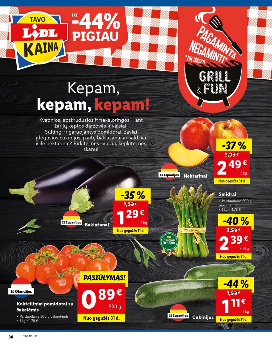 Lidl maisto prekių pasiūlymai akcijos nuo 
  2021-05-31 iki 
  2021-06-06 | Leidinukas.lt puslapis 38