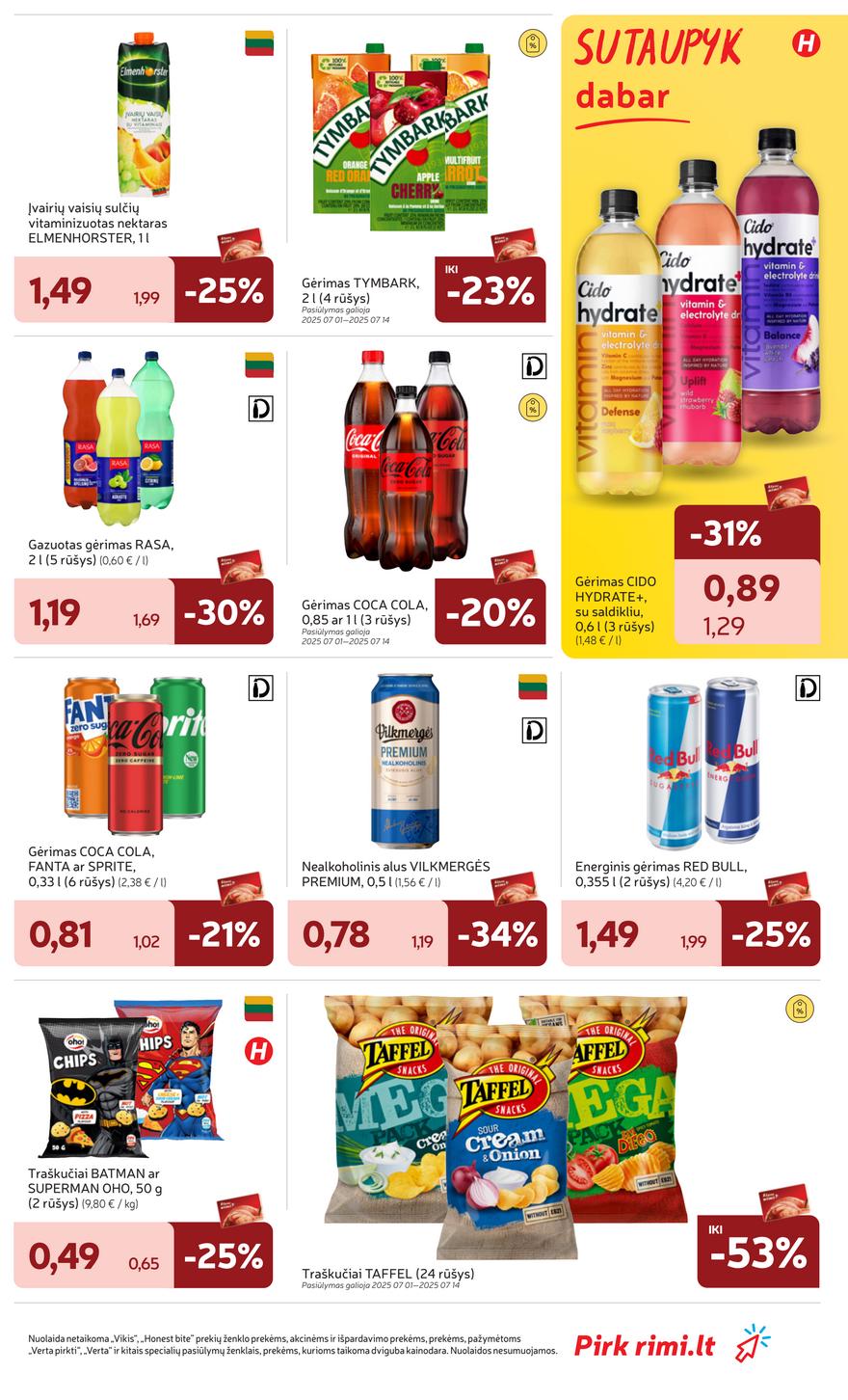 Rimi savaitinis leidinys  akcijos nuo 
  2025-07-08 iki 
  2025-07-14 | Leidinukas.lt puslapis 27