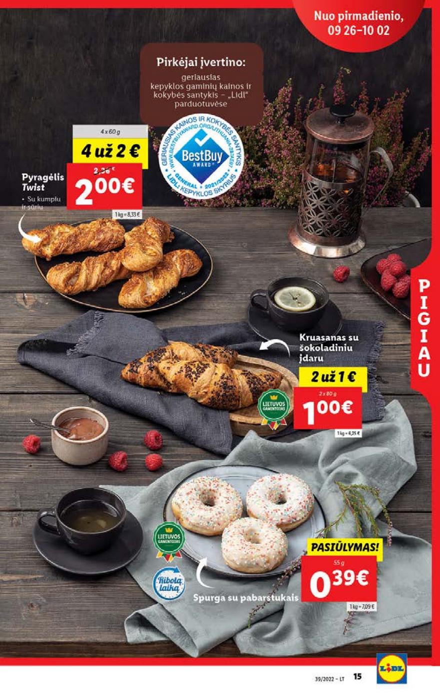 Lidl maisto prekių pasiūlymai akcijos nuo 
  2022-09-26 iki 
  2022-10-02 | Leidinukas.lt puslapis 15