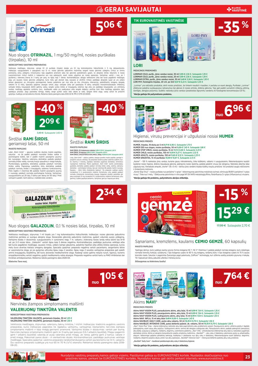 Euro vaistinė leidinys akcijos nuo 
  2021-05-01 iki 
  2021-05-31 | Leidinukas.lt puslapis 23