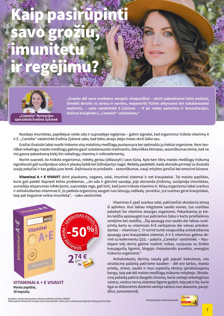Camelia gegužės leidinys akcijos nuo 
  2023-05-01 iki 
  2023-05-31 | Leidinukas.lt puslapis 7