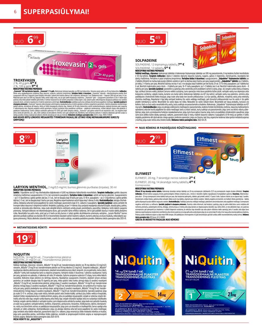 Gintarinės vaistinės leidinys akcijos nuo 
  2025-06-01 iki 
  2025-06-30 | Leidinukas.lt puslapis 6