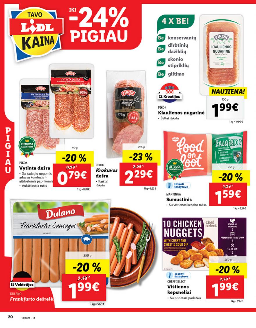 Lidl maisto prekių pasiūlymai akcijos nuo 
  2022-05-02 iki 
  2022-05-08 | Leidinukas.lt puslapis 20