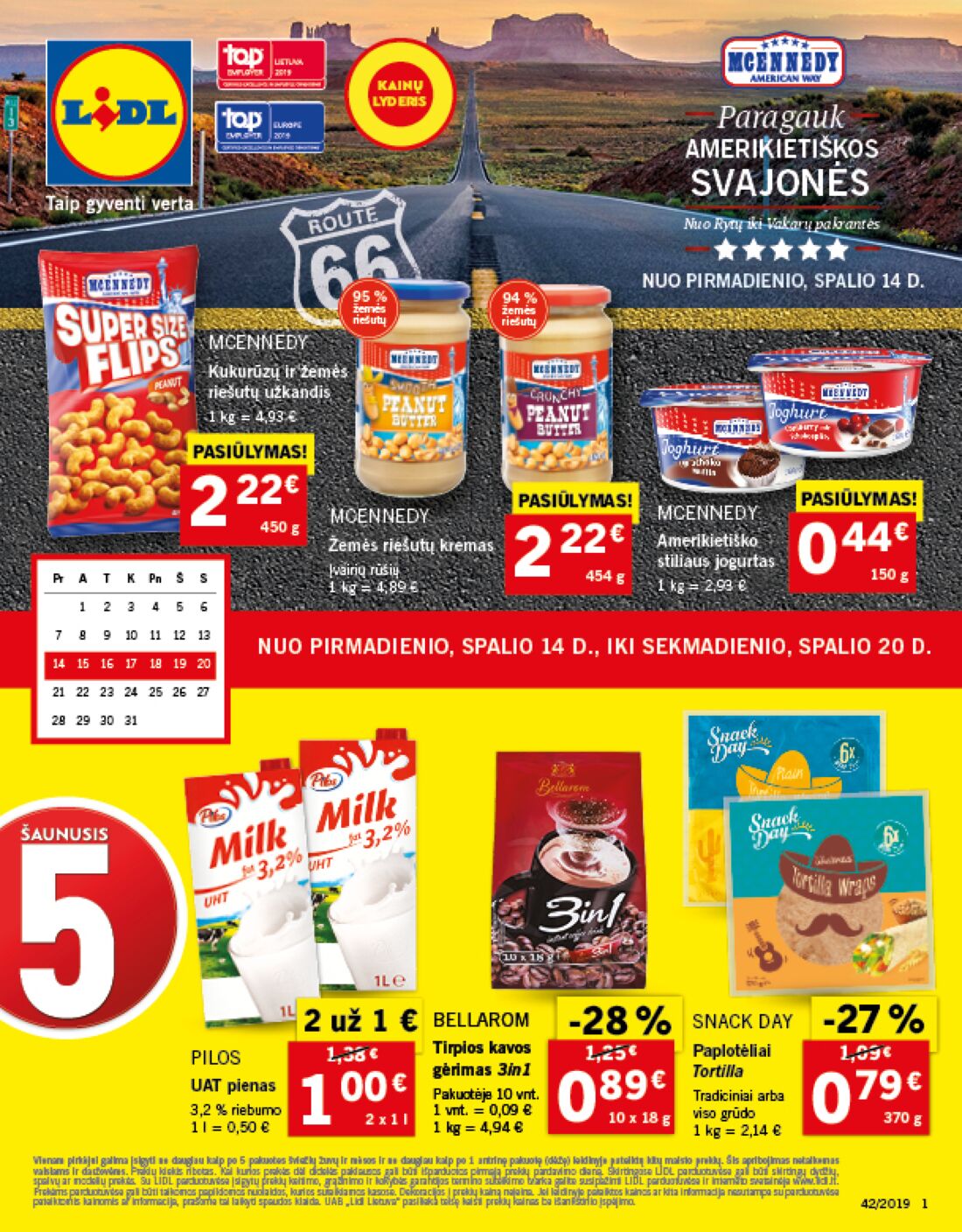 Lidl savaitinis leidinys akcijos nuo 
  2019-10-14 iki 
  2019-10-20 | Leidinukas.lt puslapis 1