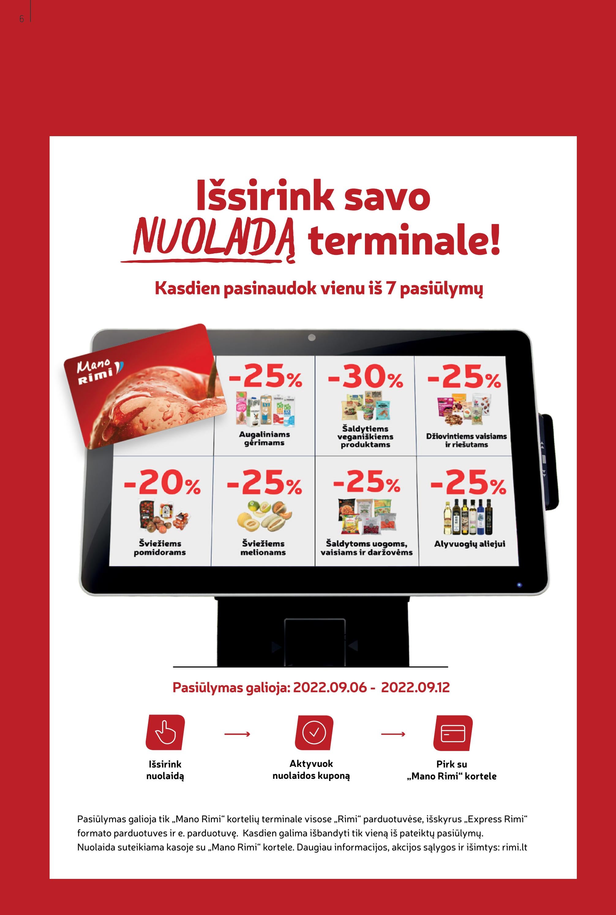 Rimi savaitinis leidinys akcijos nuo 
  2022-09-06 iki 
  2022-09-12 | Leidinukas.lt puslapis 6