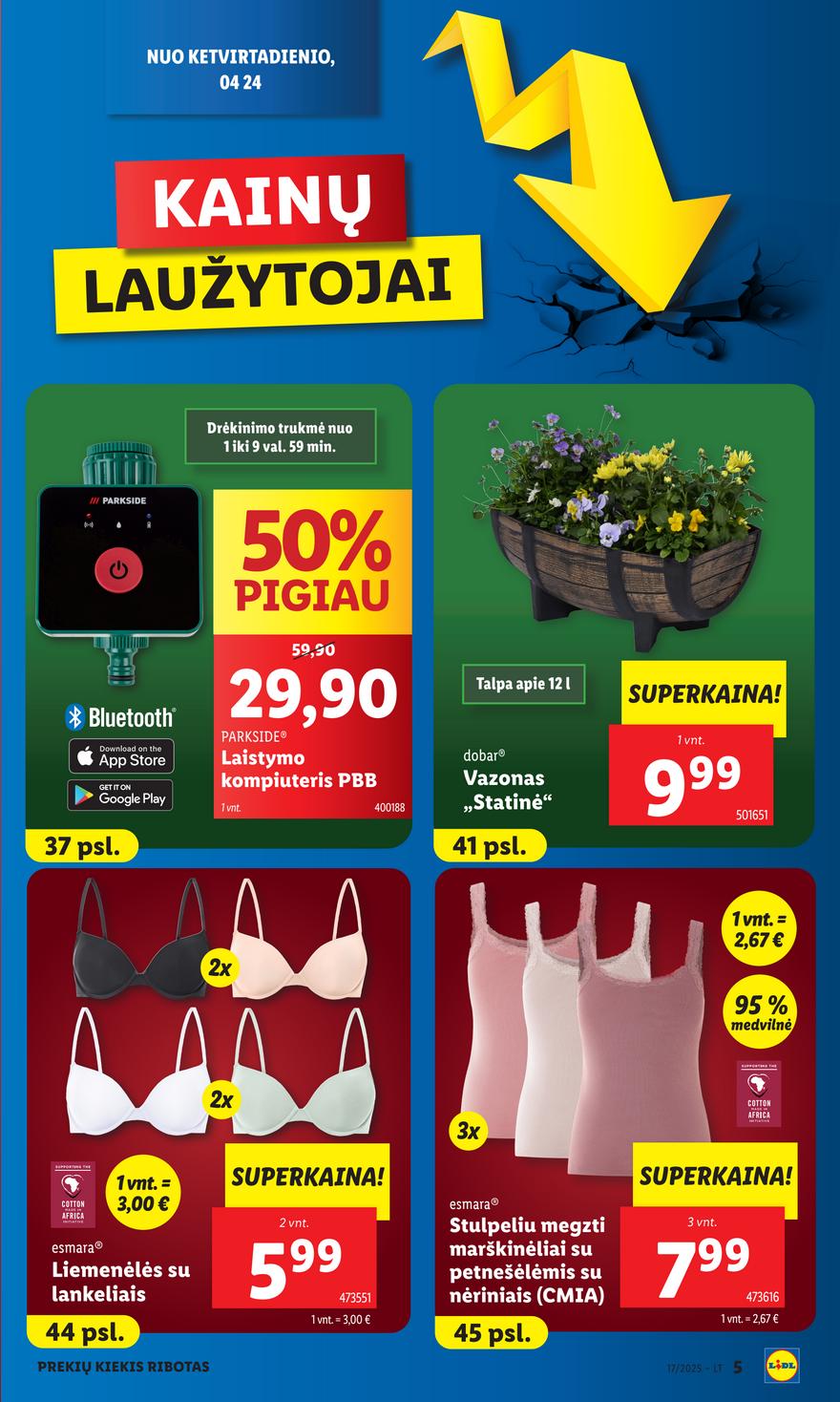 Lidl ne maisto leidinys akcijos nuo 
  2025-04-21 iki 
  2025-04-27 | Leidinukas.lt puslapis 5