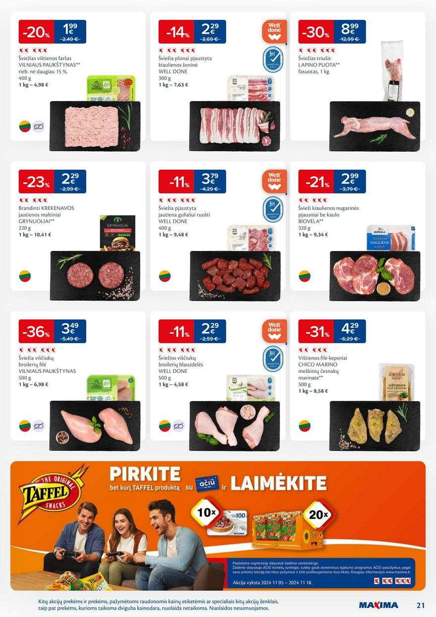 Maxima savaitinis leidinys 45 akcijos nuo
2024-11-05 iki
2024-11-11 | Leidinukas.lt puslapis 21