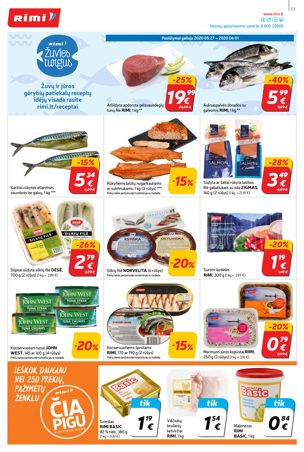 Rimi savaitinis leidinys akcijos nuo 
  2020-05-26 iki 
  2020-06-01 | Leidinukas.lt puslapis 11