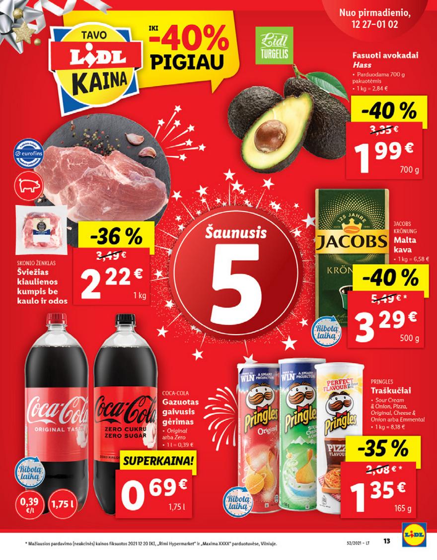 Lidl maisto prekių pasiūlymai akcijos nuo 
  2021-12-27 iki 
  2022-01-02 | Leidinukas.lt puslapis 13