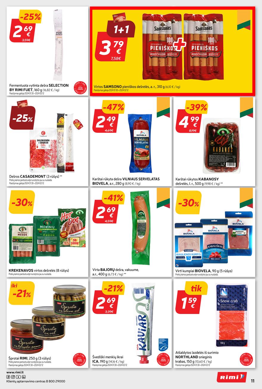 Rimi savaitinis leidinys akcijos nuo 
  2024-02-06 iki 
  2024-02-12 | Leidinukas.lt puslapis 11