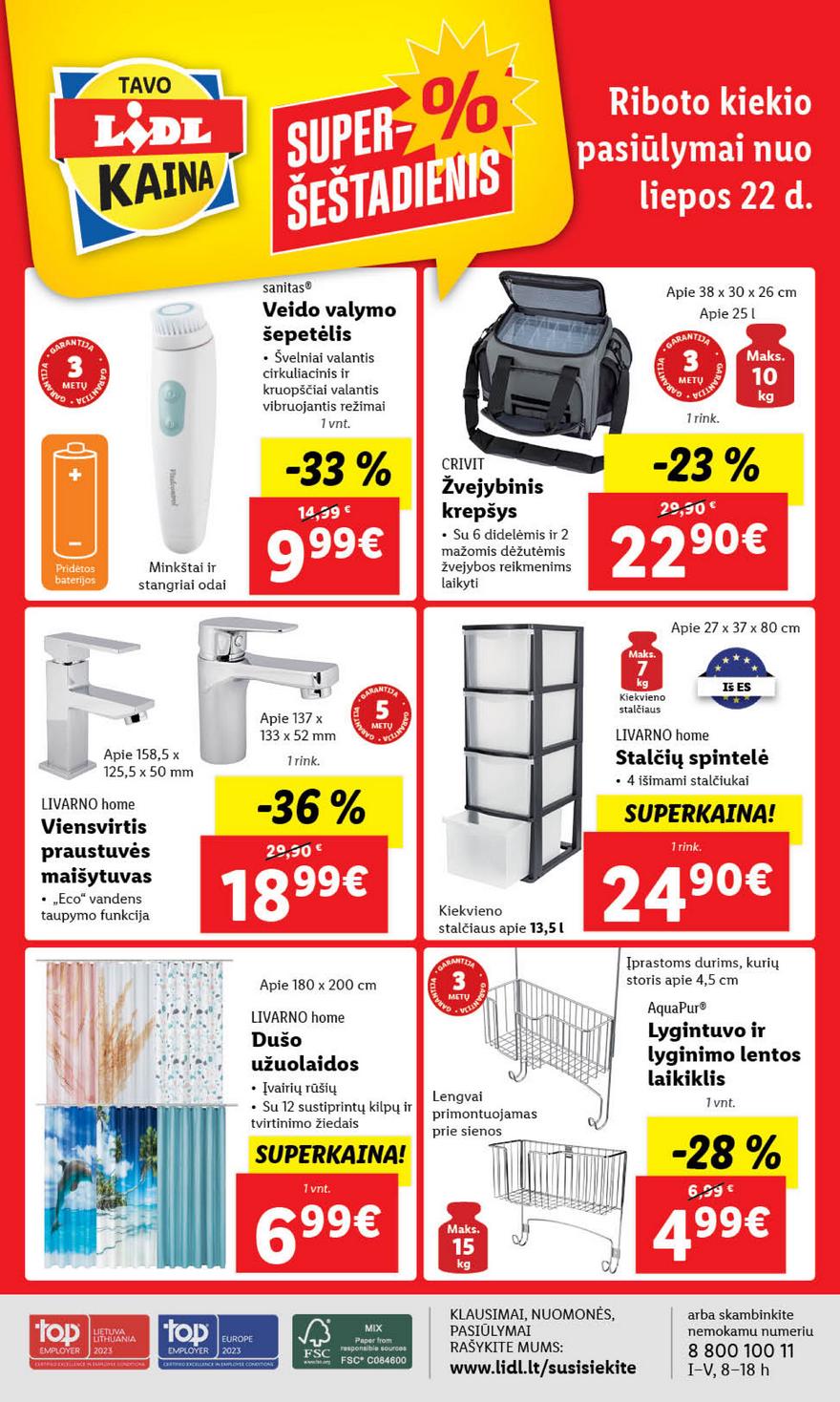 Lidl pasiūlymai akcijos nuo 
  2023-07-17 iki 
  2023-07-23 | Leidinukas.lt puslapis 33