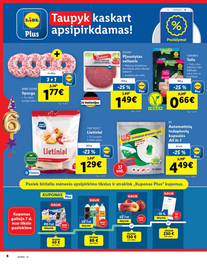 Lidl maisto prekių pasiūlymai akcijos nuo 
  2022-05-30 iki 
  2022-06-05 | Leidinukas.lt puslapis 6