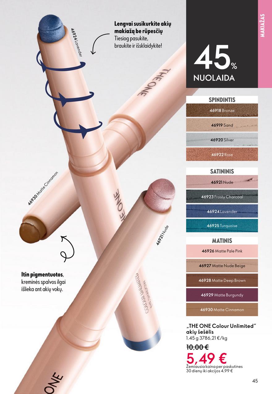 Oriflame katalogas akcijos nuo 
  2026-04-22 iki 
  2026-05-12 | Leidinukas.lt puslapis 45