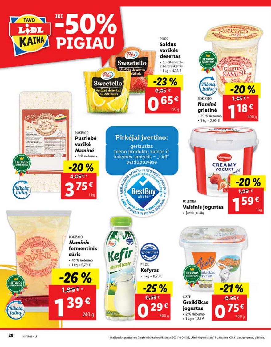 Lidl maisto prekių pasiūlymai akcijos nuo 
  2021-10-11 iki 
  2021-10-17 | Leidinukas.lt puslapis 28