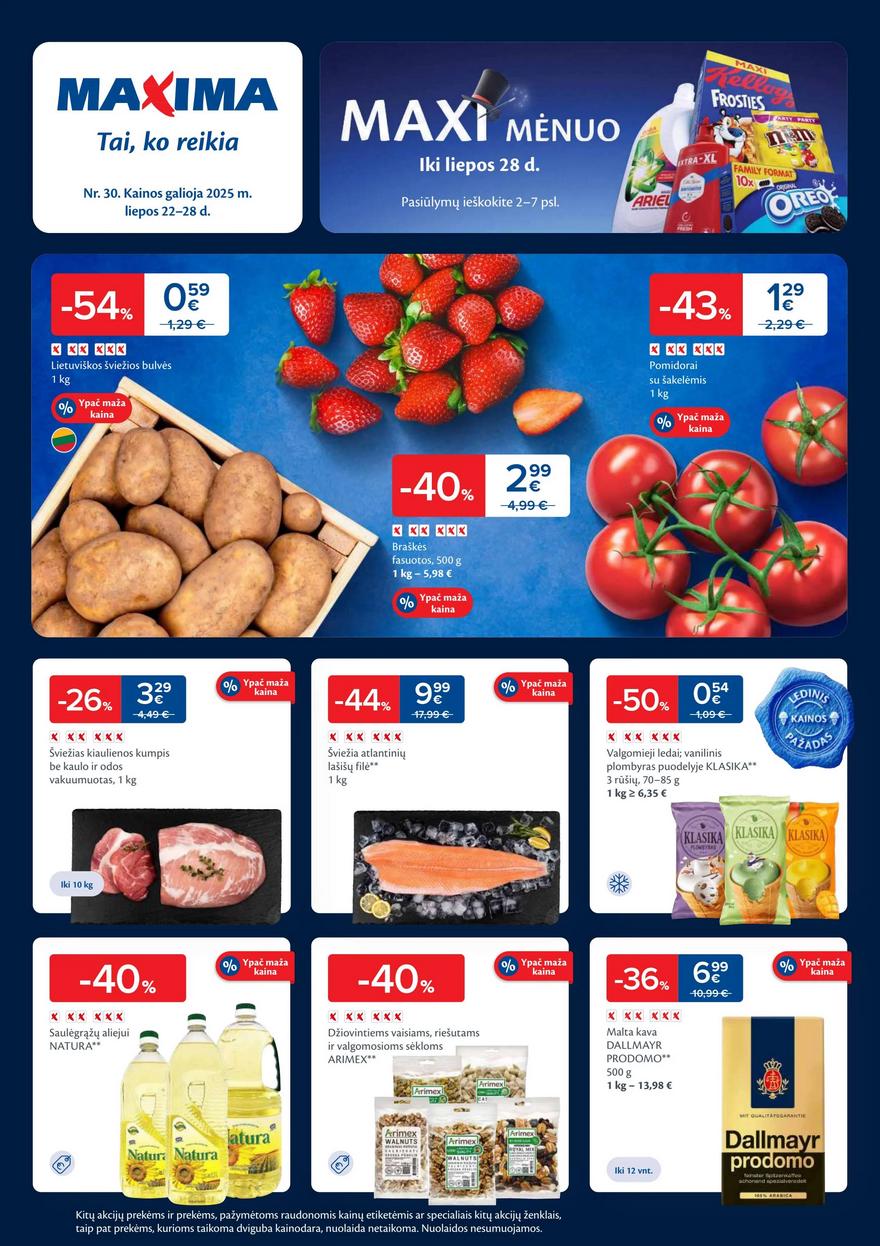 Maxima savaitinis leidinys akcijos nuo 
  2025-07-22 iki 
  2025-07-28 | Leidinukas.lt puslapis 1