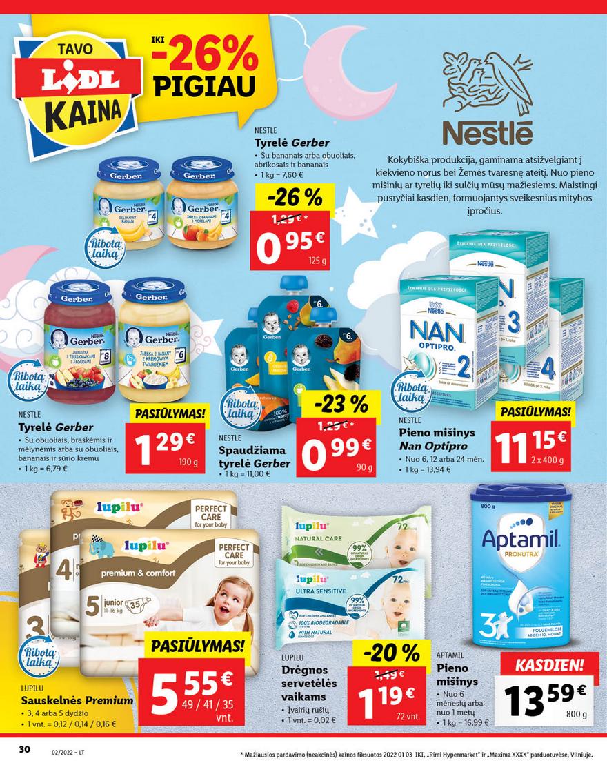 Lidl maisto prekių pasiūlymai akcijos nuo 
  2022-01-10 iki 
  2022-01-16 | Leidinukas.lt puslapis 30