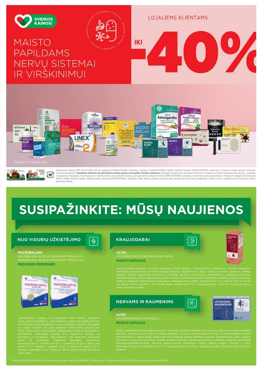 Euro vaistinė katalogas akcijos nuo 
  2025-06-01 iki 
  2025-06-30 | Leidinukas.lt puslapis 5