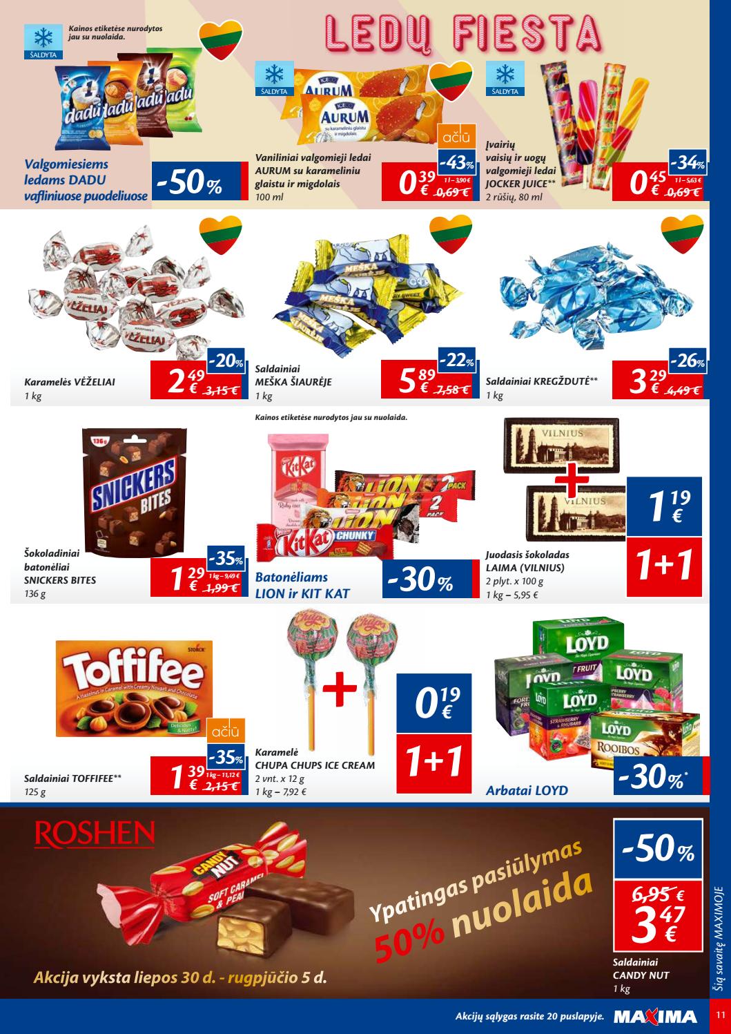 Maxima kaininis leidinys akcijos nuo 
  2019-07-30 iki 
  2019-08-05 | Leidinukas.lt puslapis 11