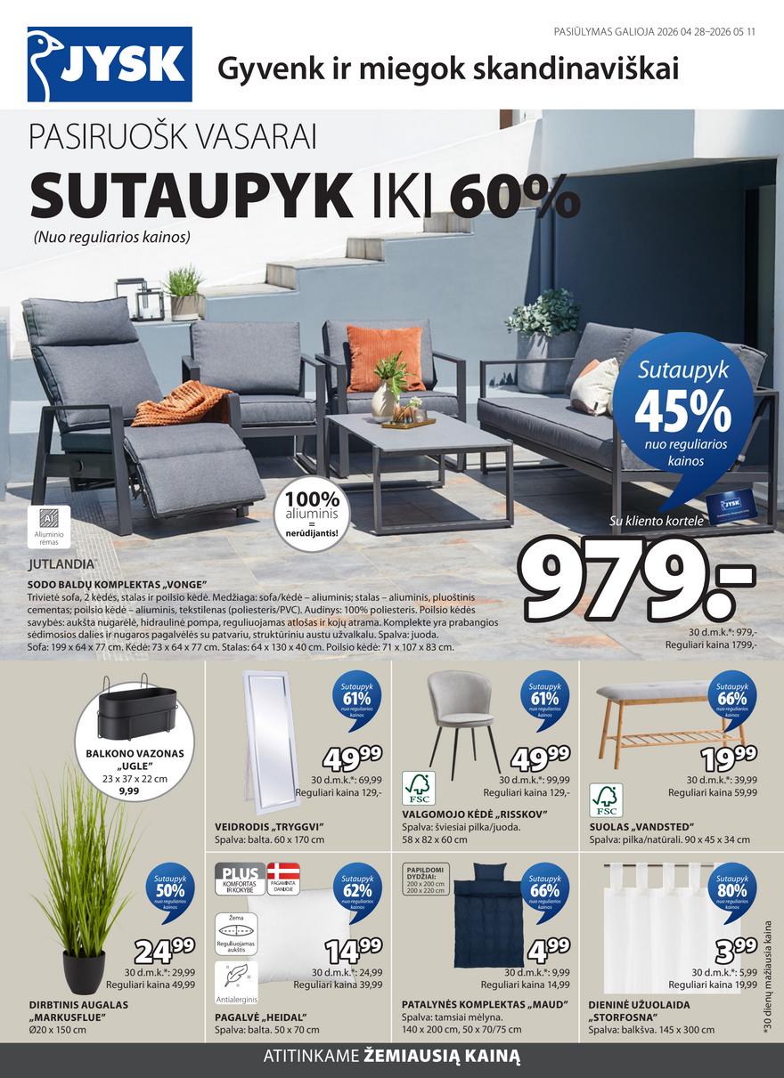Jysk leidinys akcijos nuo 
  2026-04-28 iki 
  2026-05-11 | Leidinukas.lt puslapis 1