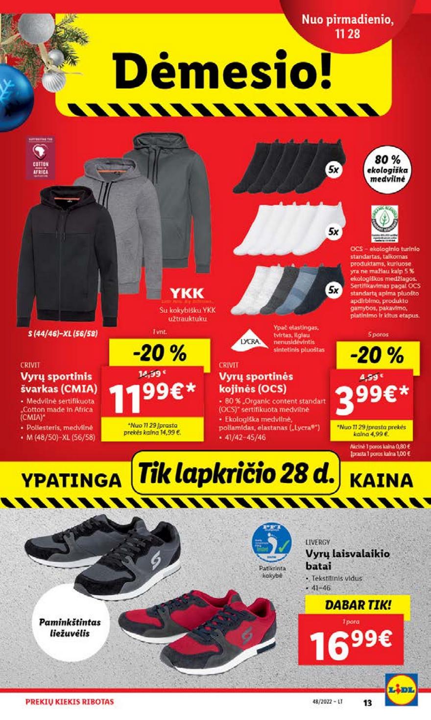 Lidl pasiūlymai akcijos nuo 
  2022-11-28 iki 
  2022-12-04 | Leidinukas.lt puslapis 13
