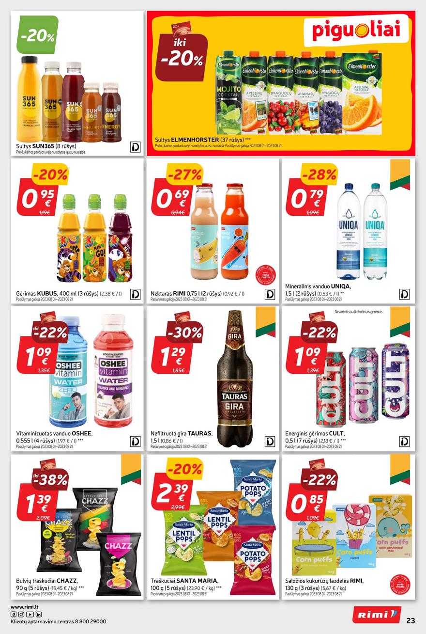 Rimi savaitinis leidinys akcijos nuo 
  2023-08-08 iki 
  2023-08-14 | Leidinukas.lt puslapis 23